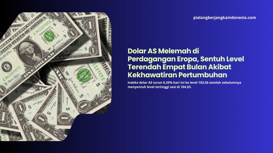 Dolar AS Melemah di Perdagangan Eropa, Sentuh Level Terendah Empat Bulan Akibat Kekhawatiran Pertumbuhan